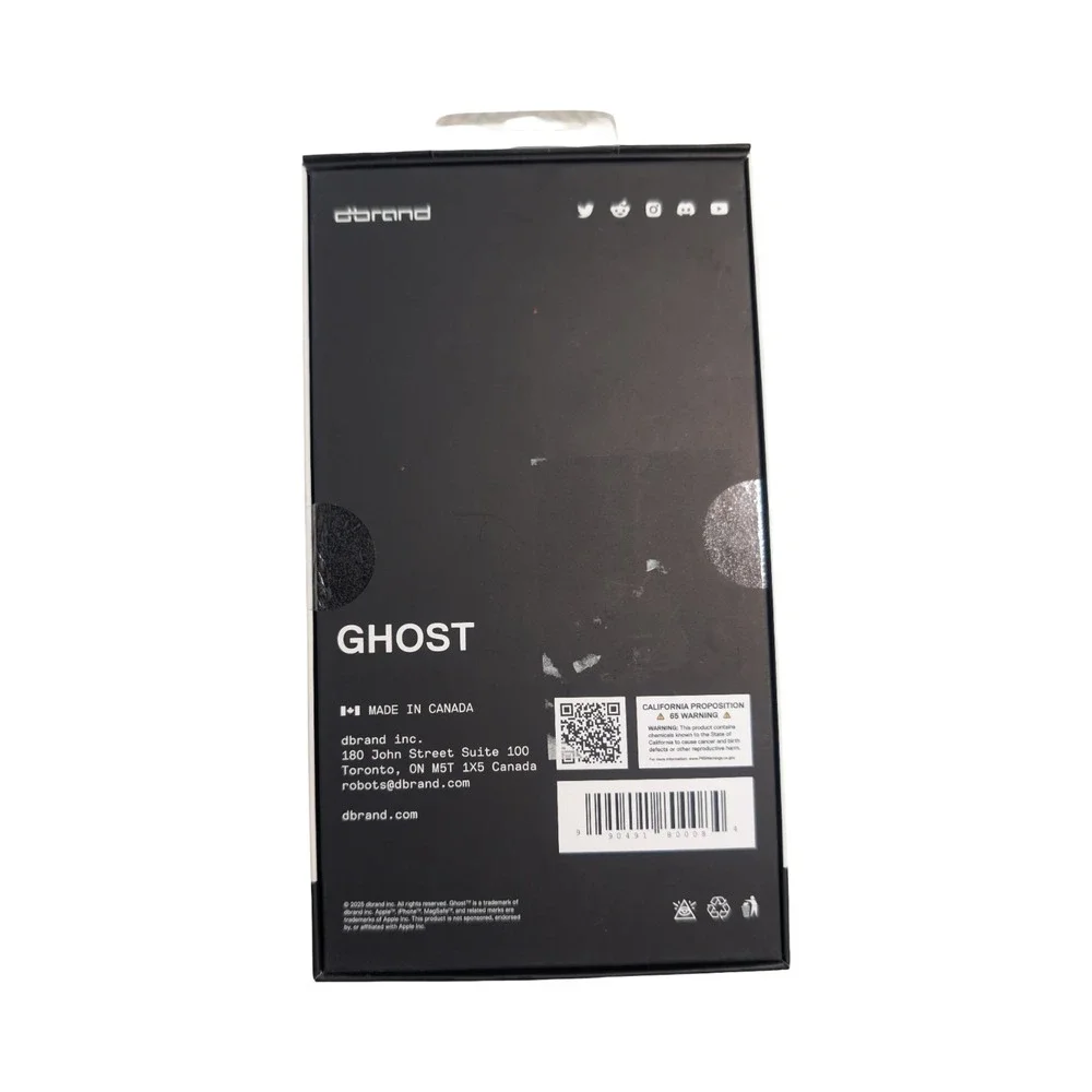 L7-S dbrand Ghost Zero-Yellowing Case for Apple iPhone 17 Pro‎ Max - Clear ⬇️
